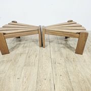 Set of two modular/side tables, Dittman, oak, Netherlands, 1970s.