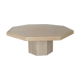 Table basse en marbre travertin Rochebobois années 80 vintage