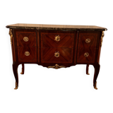 18th-century commode in rosewood and amaranth veneer from Fontainebleau.