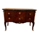 18th-century commode in rosewood and amaranth veneer from Fontainebleau.