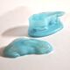 Vallerysthal easter rabbit box in blue opaline from 1900