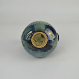Rambervillers S.A.P.C. flamed sandstone vase with metallic reflections