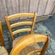 4 chaises de cuisine en bois massif paillées