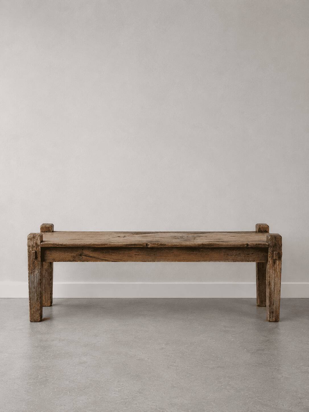 Indian bench made of recycled wood