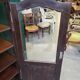 Showcase 1 door with 3 sides walnut windows louis xv style