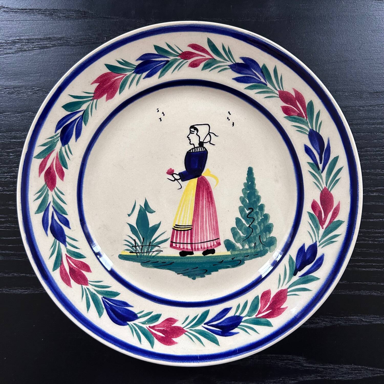 Old HB Quimper plate