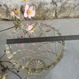 Four bohemian crystal vases