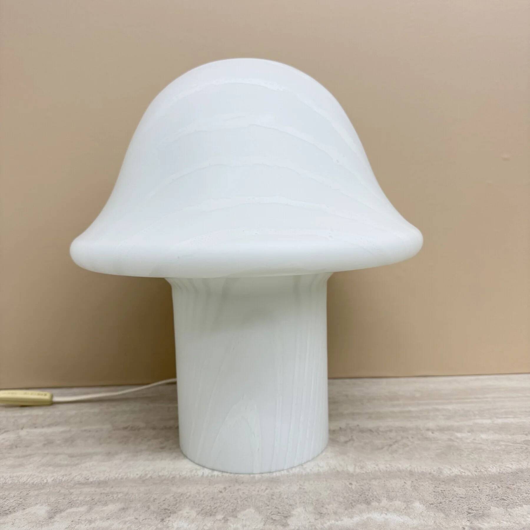 Peil & Putzer Mushroom Zebra table lamp, 1970s