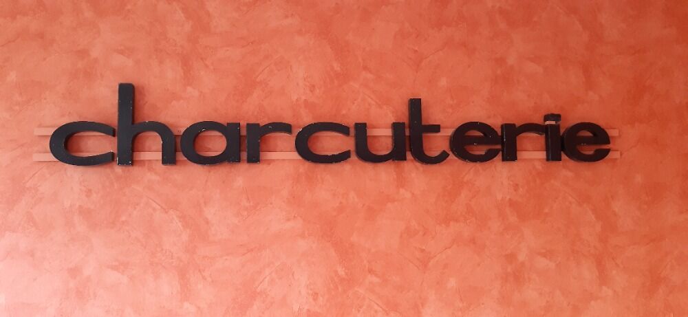 Sign delicatessen in galvanized steel 50s