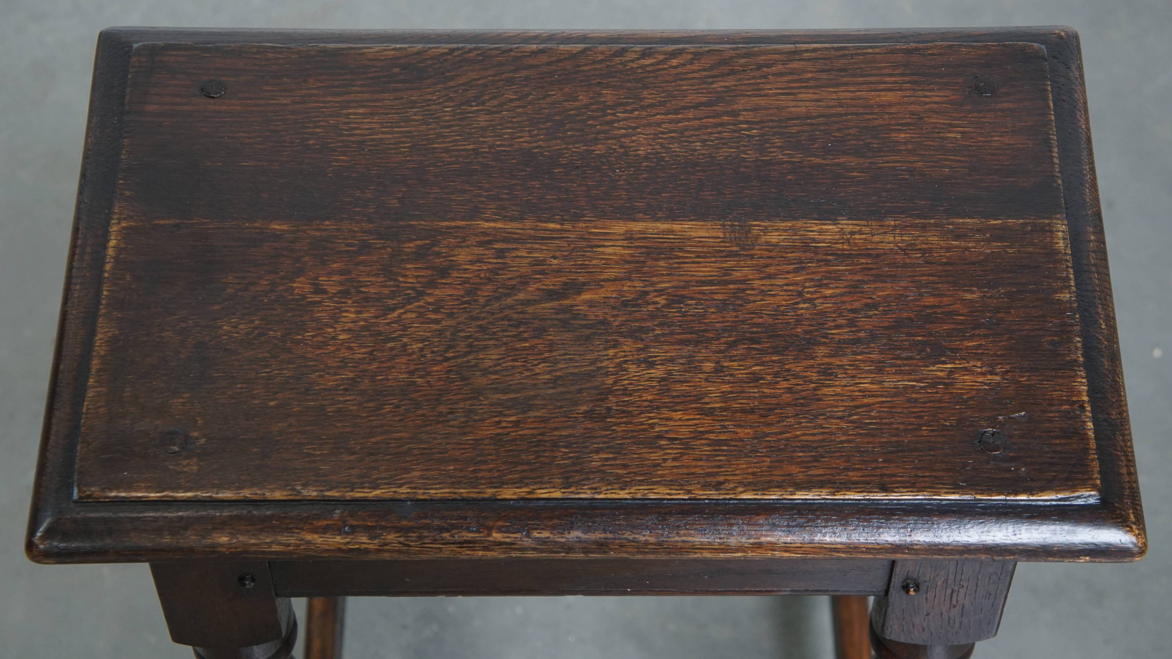 Antique English Stool / Joint Stool / Side Table from the 18th Century