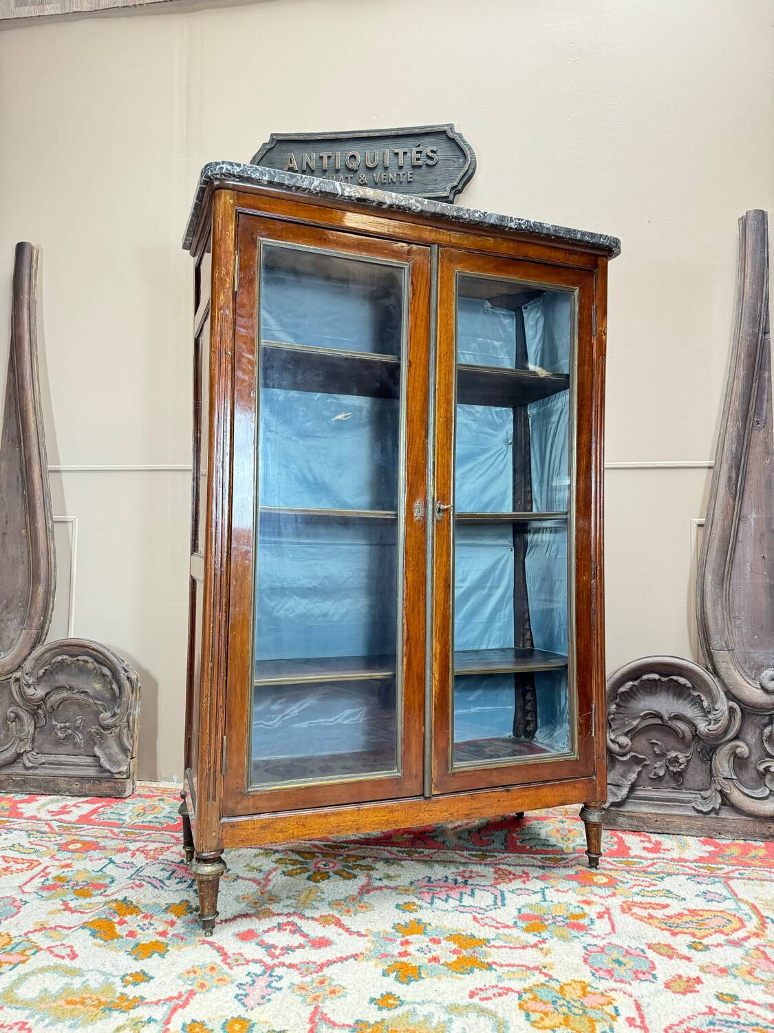 Fidelys Schey Louis XVI Period Mahogany Display Cabinet Stamped XVIII Eme Si