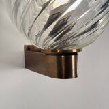 Pair of Spiral-Glass Wall Sconces, Barovier & Toso, 1940s