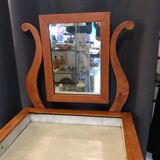 1900 period dressing table pitchpin with marble and mirror