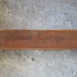 Set of 5 mismatched straw chairs.