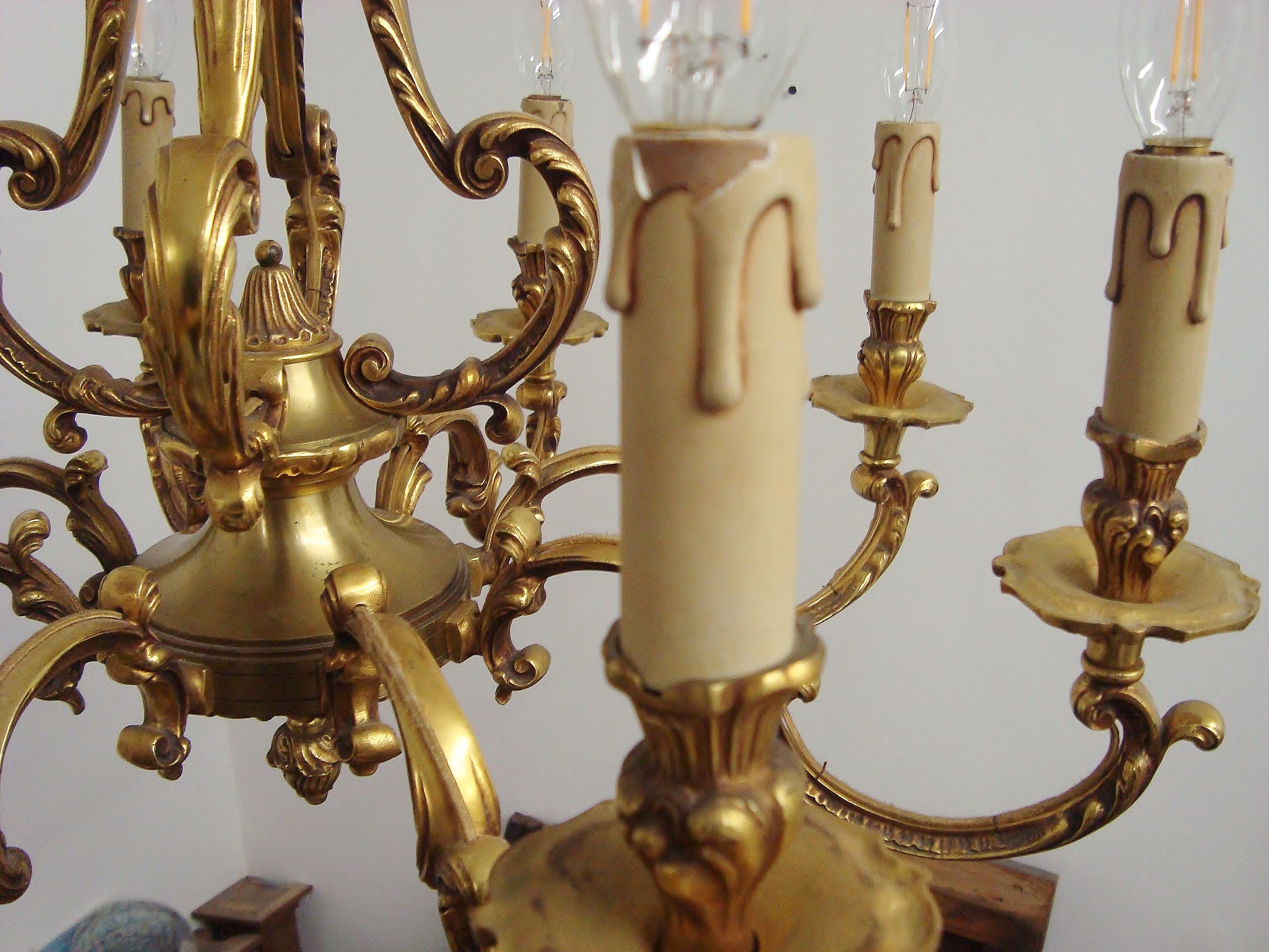 Antique bronze chandelier