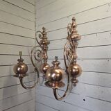 19th century copper wall lights (large models)