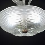 Luxury Barovier & Toso chandelier, Murano Pulegoso glass, 1950s