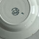 Set of 3 St Amand deep plates with green crown decoration.