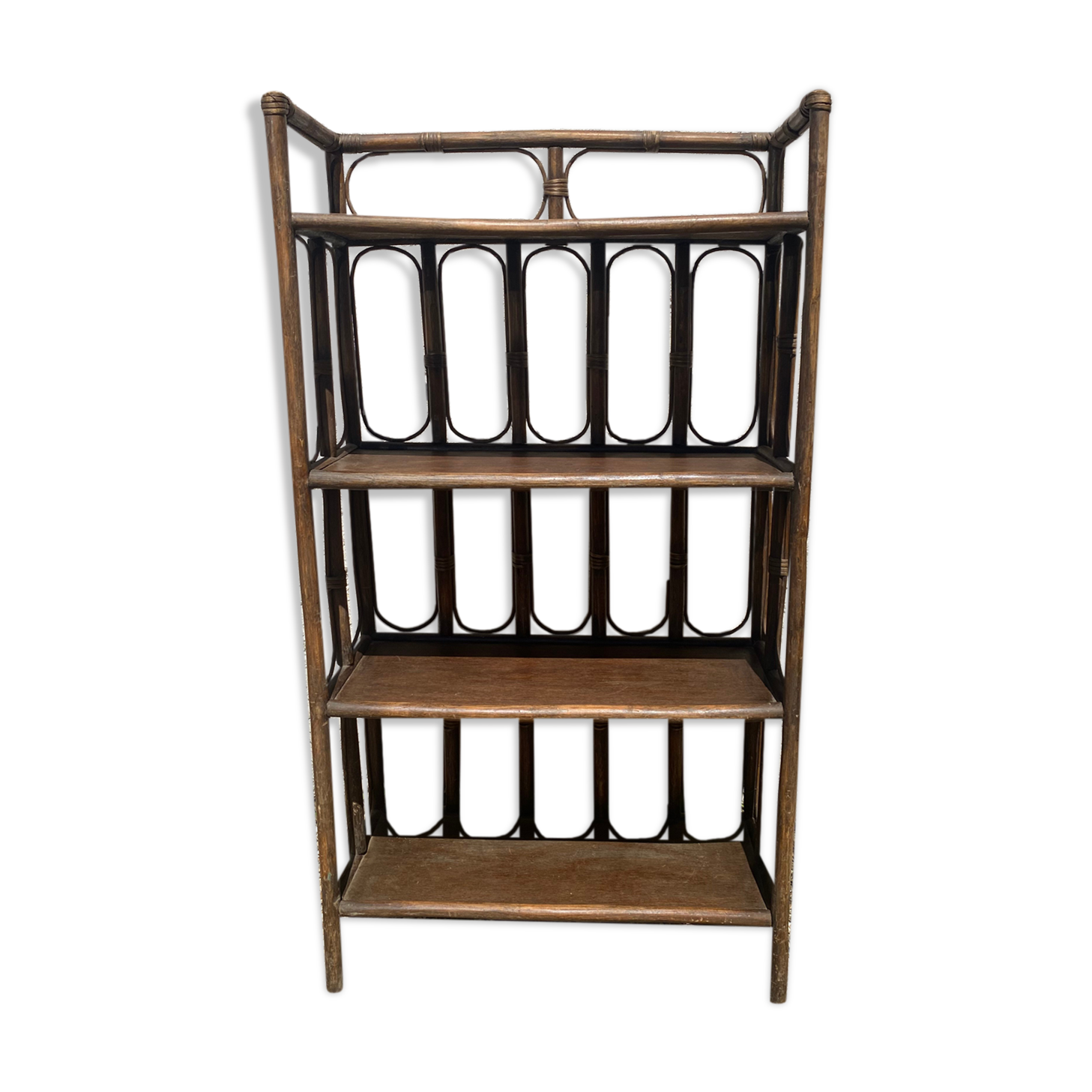 Vintage rattan shelf