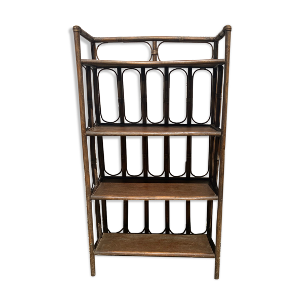 Étagère en rotin vintage