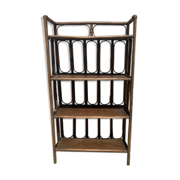 Vintage rattan shelf