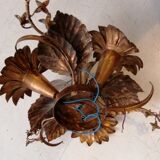 Golden flower sconce