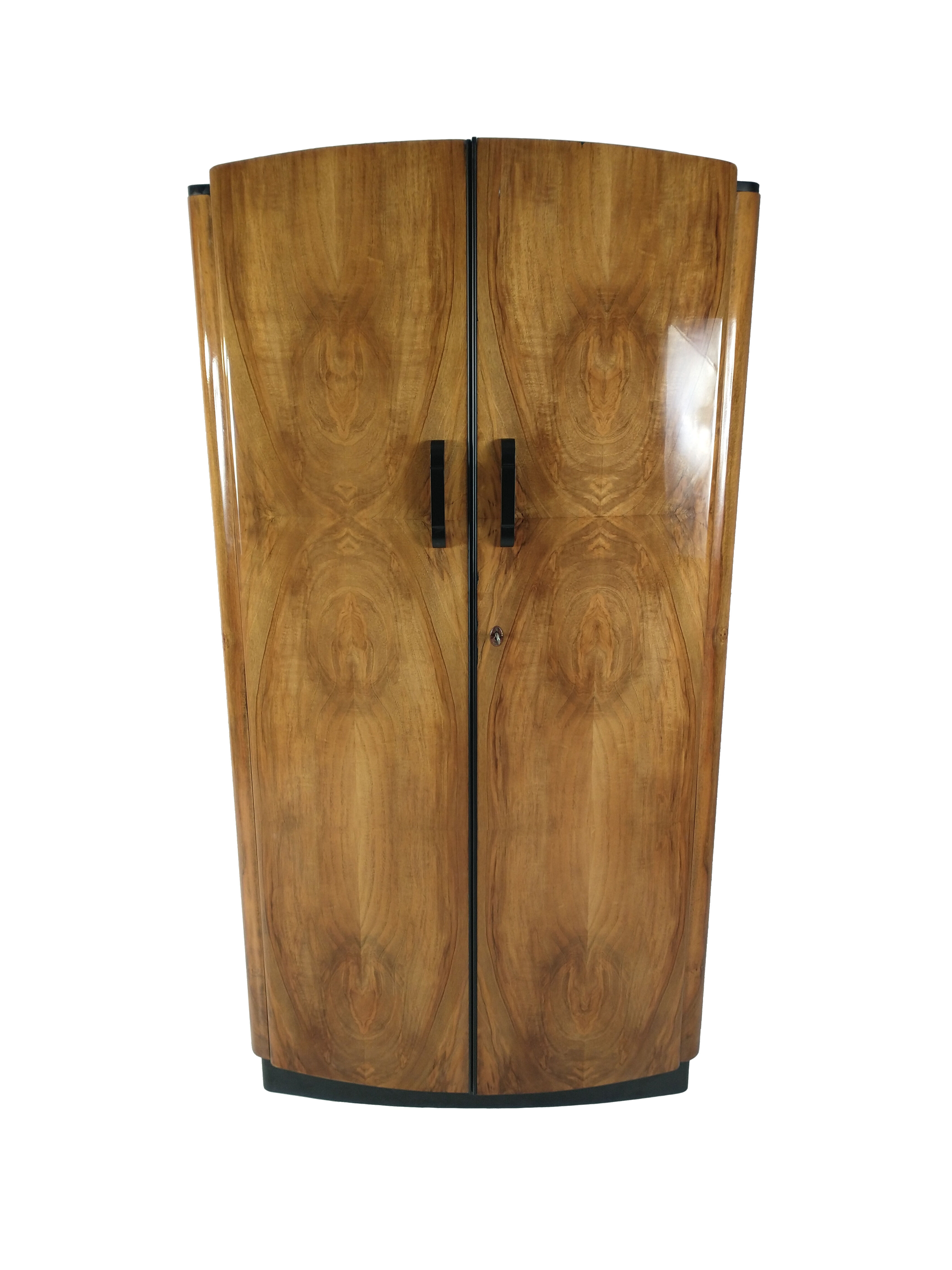 Art Deco Walnut Wardrobe by Jindřich Halabala for UP Závody, 1950s