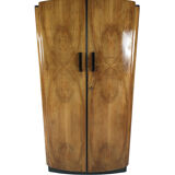 Art Deco Walnut Wardrobe by Jindřich Halabala for UP Závody, 1950s