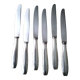 6 LB silver plated and stainless steel table knives