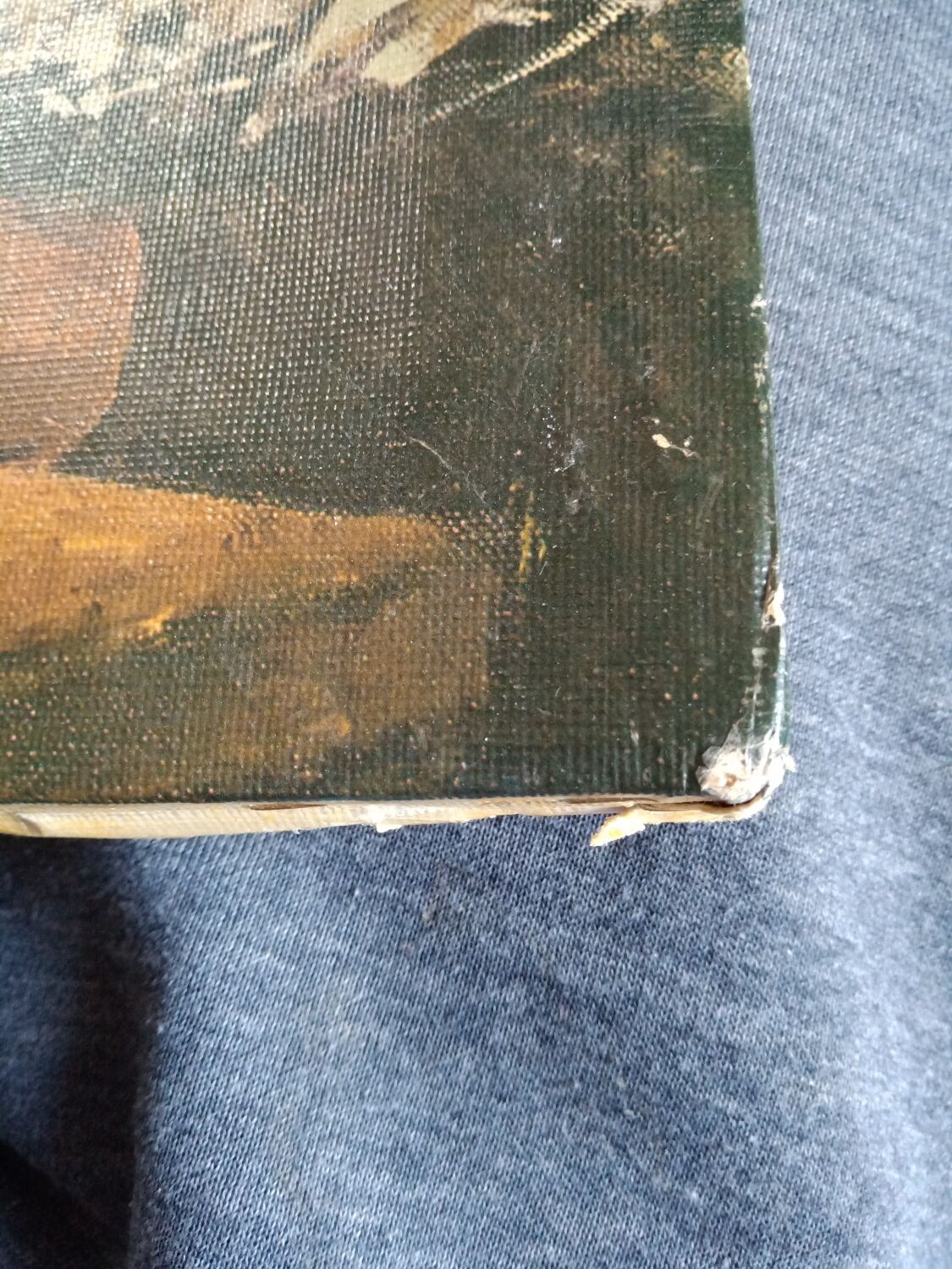 Reproduction of a painting the lady who shows the cards a little girl signed