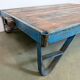 Large Blue Industrial Coffee Table Cart, 1960s