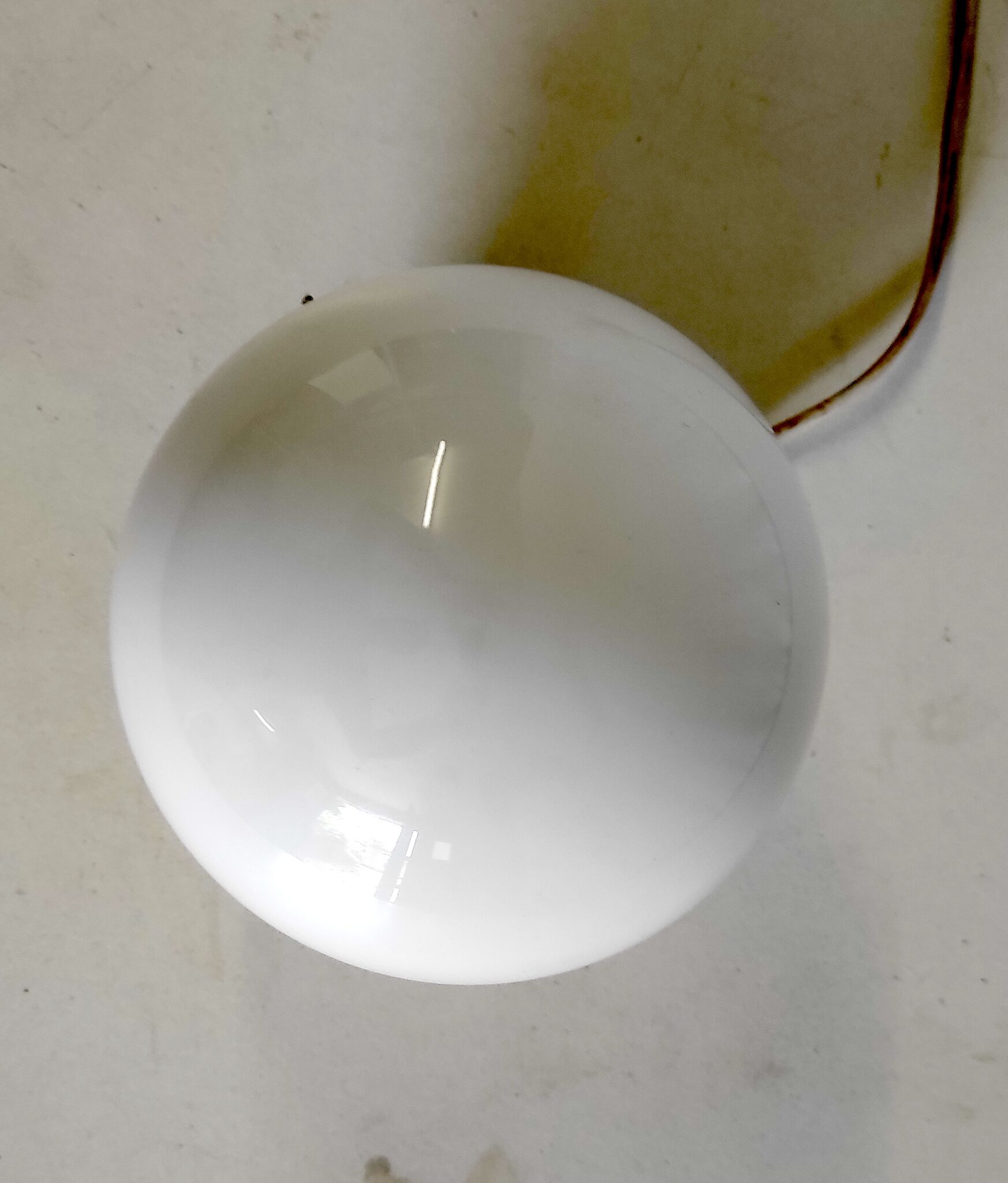 White opaline wall lamp or ceiling lamp – 60s