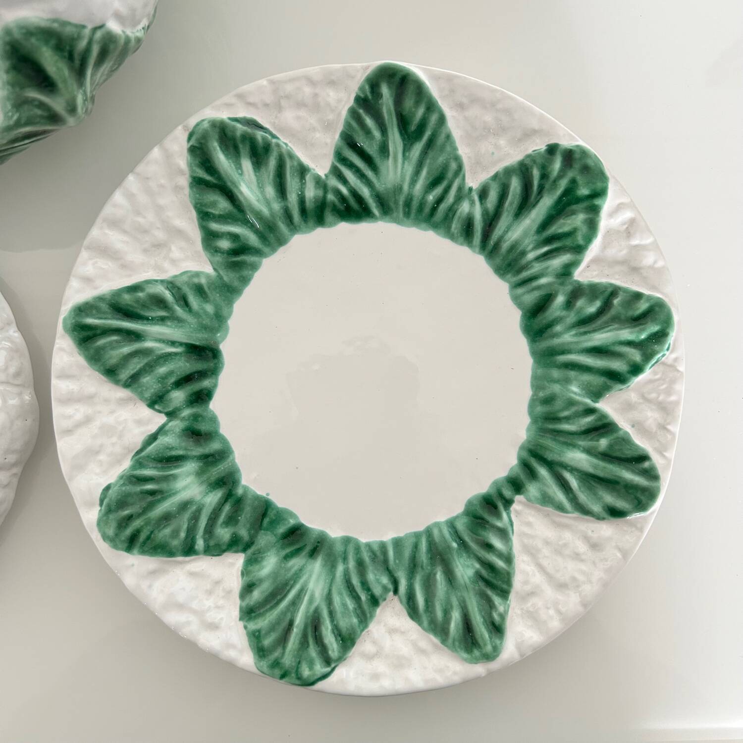 Cauliflower soup tureen in slipware