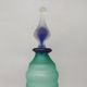 1970s Astonishing Green and Blue Bottle in Murano Glass By Michielotto