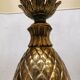 Vintage French brass pineapple table lamp ananas