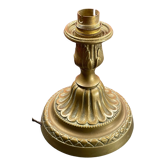 Pied de lampe en forme de bougeoir bronze 17 cm haut de douille