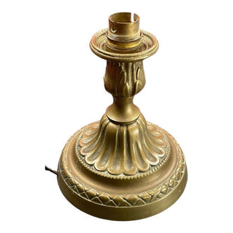 Lamp Foot in the shape of a candlestick, Bronze 17 cm socket top