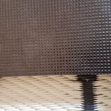 Wall shelf 2 planks tomado dark wood and black metal structure
