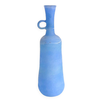 Vase soliflore en pâte de verre bleue