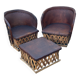 Vintage Mexican Equipale chairs and table