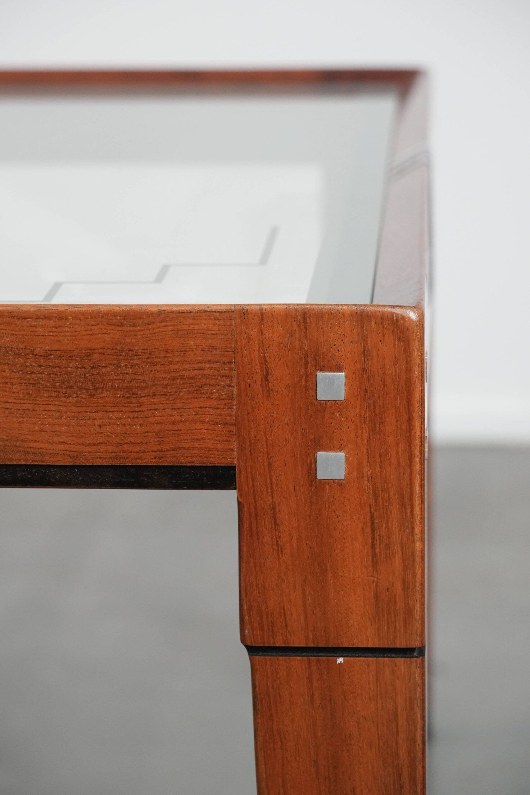 Beautiful Art Deco design coffee table with a glass top