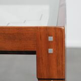 Beautiful Art Deco design coffee table with a glass top