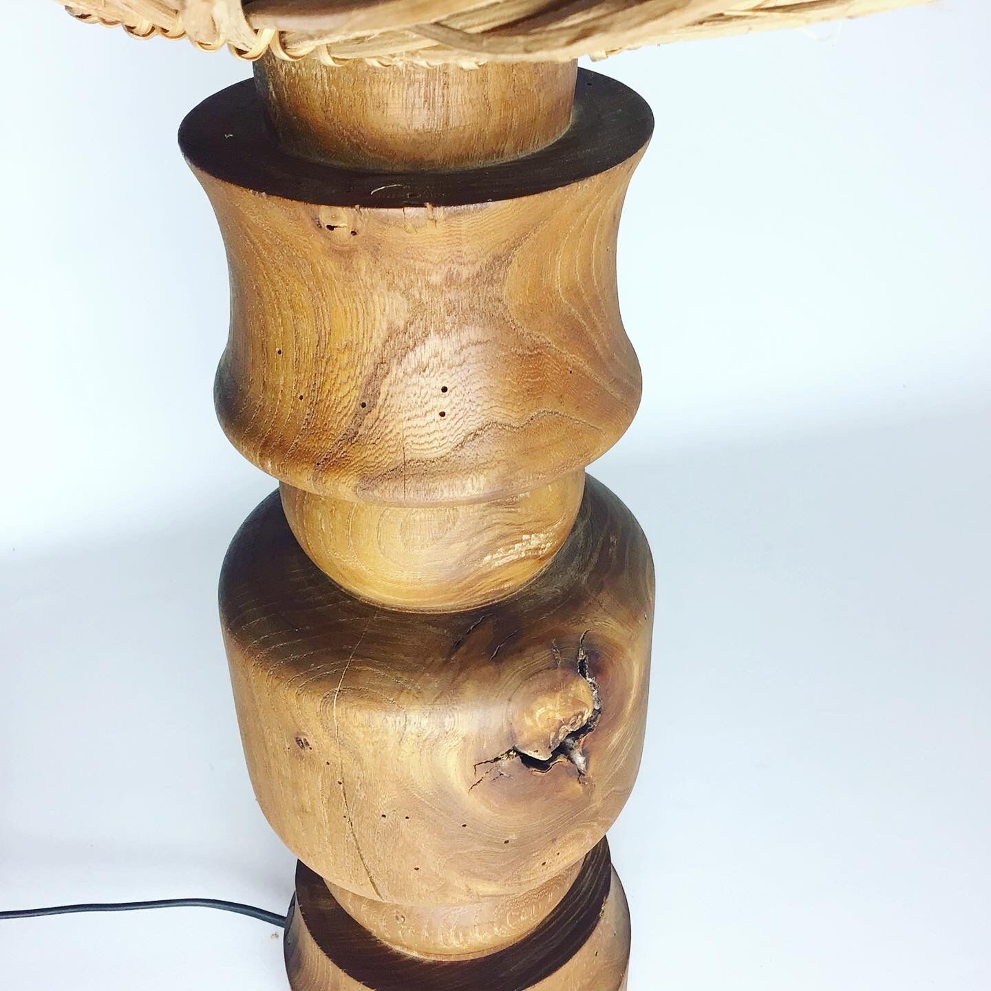 Massive elm lamp 1970