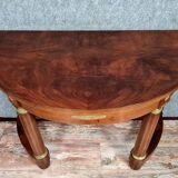Half-moon empire mahogany console circa 1900