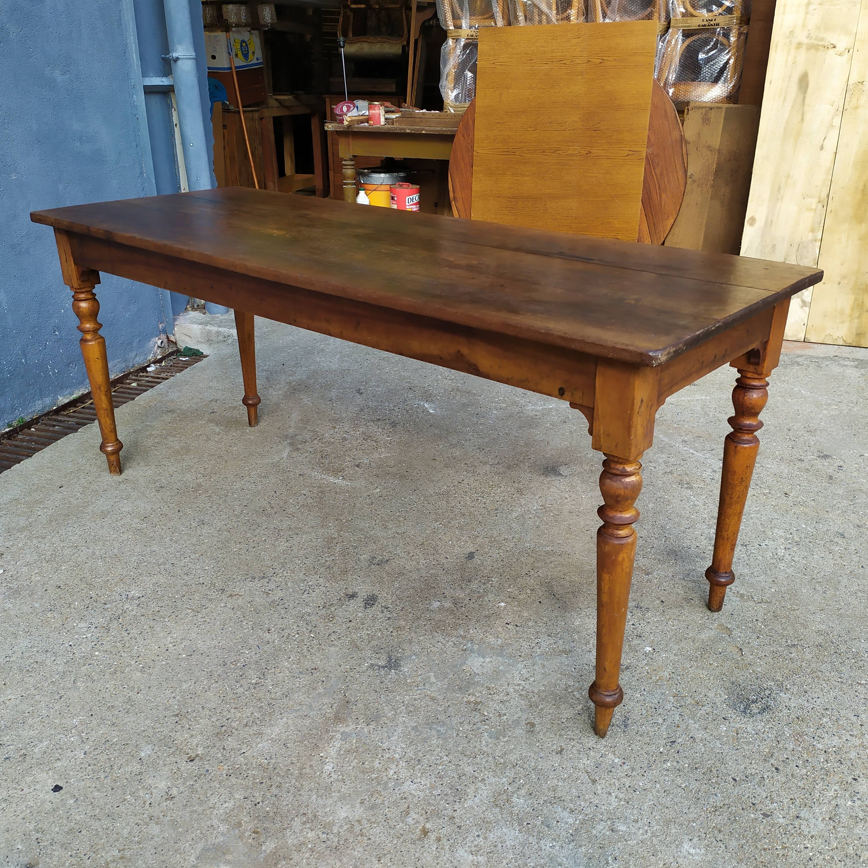 Table de ferme bistrot bois