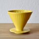 Melitta - porte-filtre à café vintage jaune en porcelaine - n° 102 - 1960