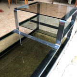 Smoked glass chrome coffee table