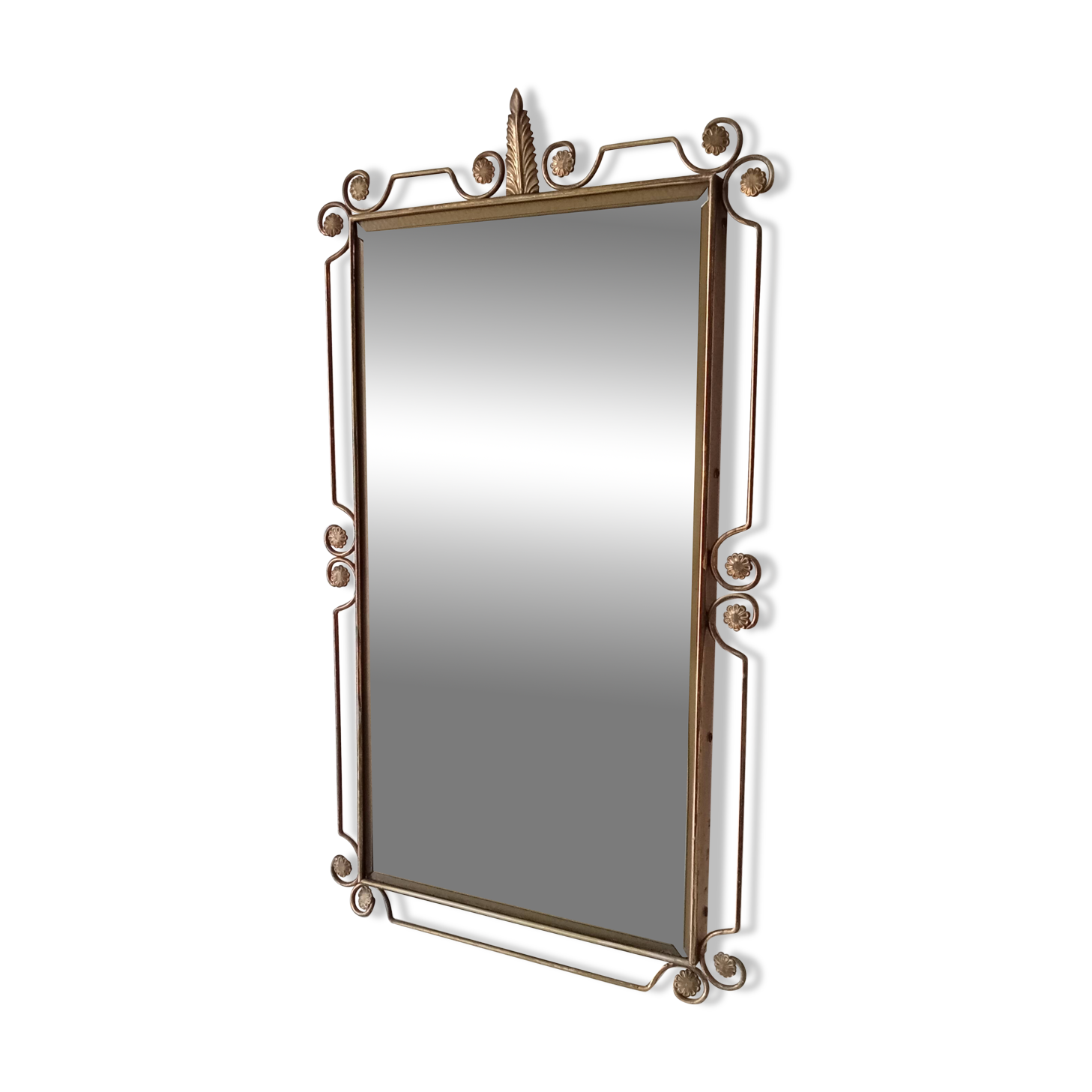 Vintage Hollywood Regency mirror from the 1950s.