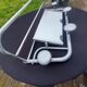 Vintage aluminum swivel mirror wall coat rack