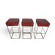 De Sede set of 3 DS 218/55 leather bar stools by Paolo Piva, 2000